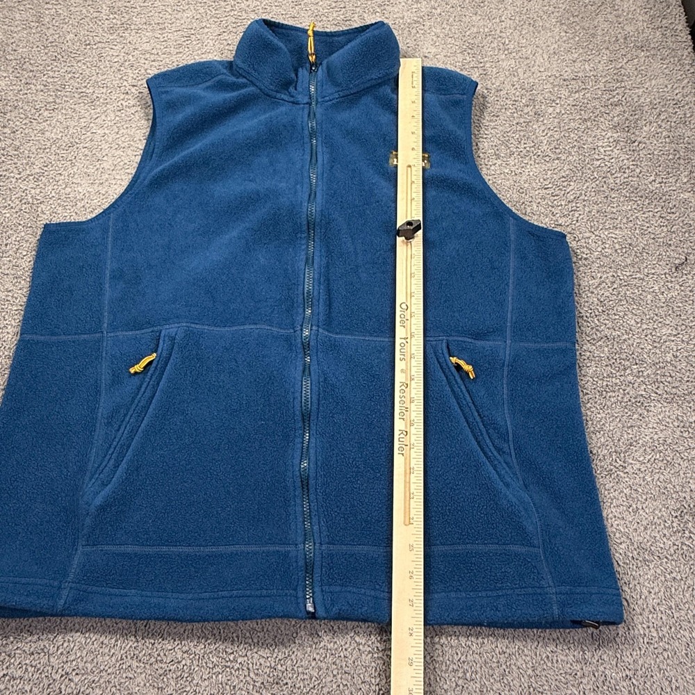 L.L.Bean Vest Mens 2XL Tall‎ Blue Fleece Full Zip Pockets Recycled Polyester - Picture 8 of 11